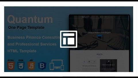 Quantum - Multipurpose One Page Business Template | Themeforest Templates