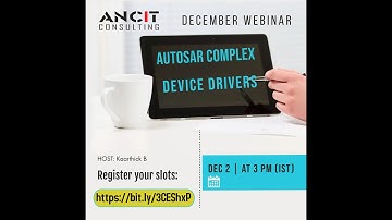 AUTOSAR COMPLEX DEVICE DRIVERS