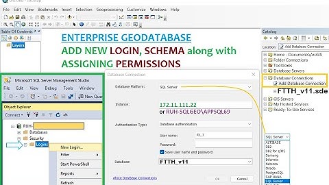 Enterprise Geodatabase SQL Create new Login User Schema Permissions