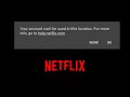 your account cannot be used in this location Netflix issue fix | Netflix location error #netflix