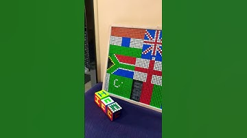 ICC Cricket World Cup 2023 | mosaic art of all country flags #shorts #rubikscube #mosaic #artwork
