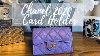 2020 Chanel Card Holder Review  Purple Classic Card Holder 