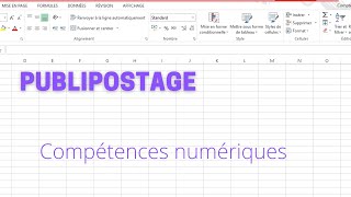 Excel publipostage Fr