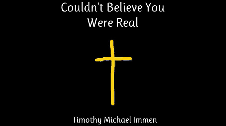 Timothy Michael Immen - Couldn't Believe You Were Real
