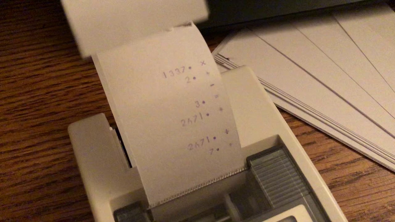 Casio HR-1 Printing Calculator -- Small Demo - YouTube