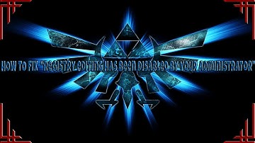 How to fix/solved "Registry editing has been disabled by your administrator"