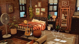 studio apartment for new lp series 🌃☁️ ~  the sims 4 speed build + cc list