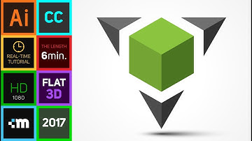 How to create 3D Logo Design in Adobe Illustrator CC | HD | Square Triangle (2017)