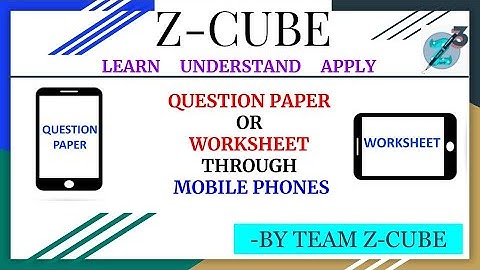 QUESTION PAPERS || WORKSHEET THROUGH MOBILE PHONES ||