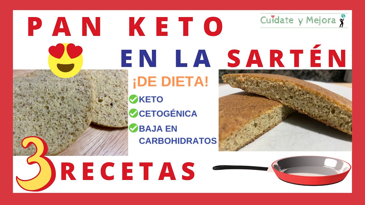 III▷ 3 Recetas « Pan Keto en Sartén » ⚡ SIN gluten