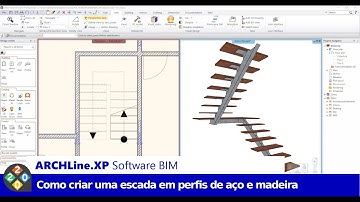 Tutorial Software BIM: Criar Uma Escada em Perfis Metálicos e Madeira no Software BIM ARCHLine.XP