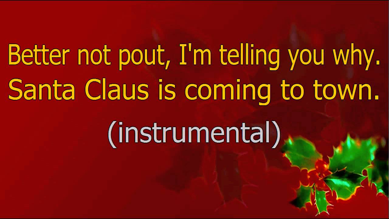 Karaoke 'Santa Claus is coming to town' - YouTube