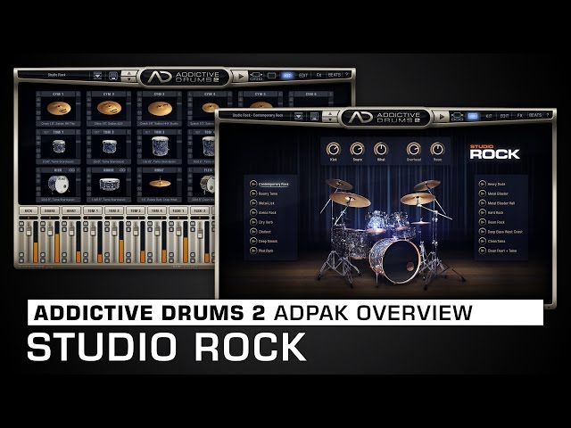 Addictive Drums 2 ADpak Overview: Studio Rock class=