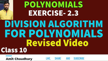 Division Algorithm for Polynomials | Exercise 2.3 | Chapter 2 | Class 10 | Ex 2.3 | Maths CBSE