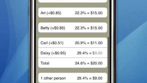 Fair Share demo- Tip calculator and bill splitter for iPhone