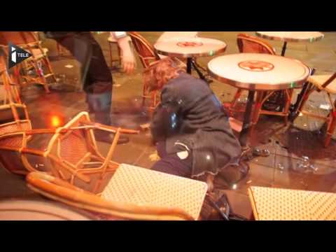 بالفيديو... خوف وهلع في باريس يوم امس الاحد 