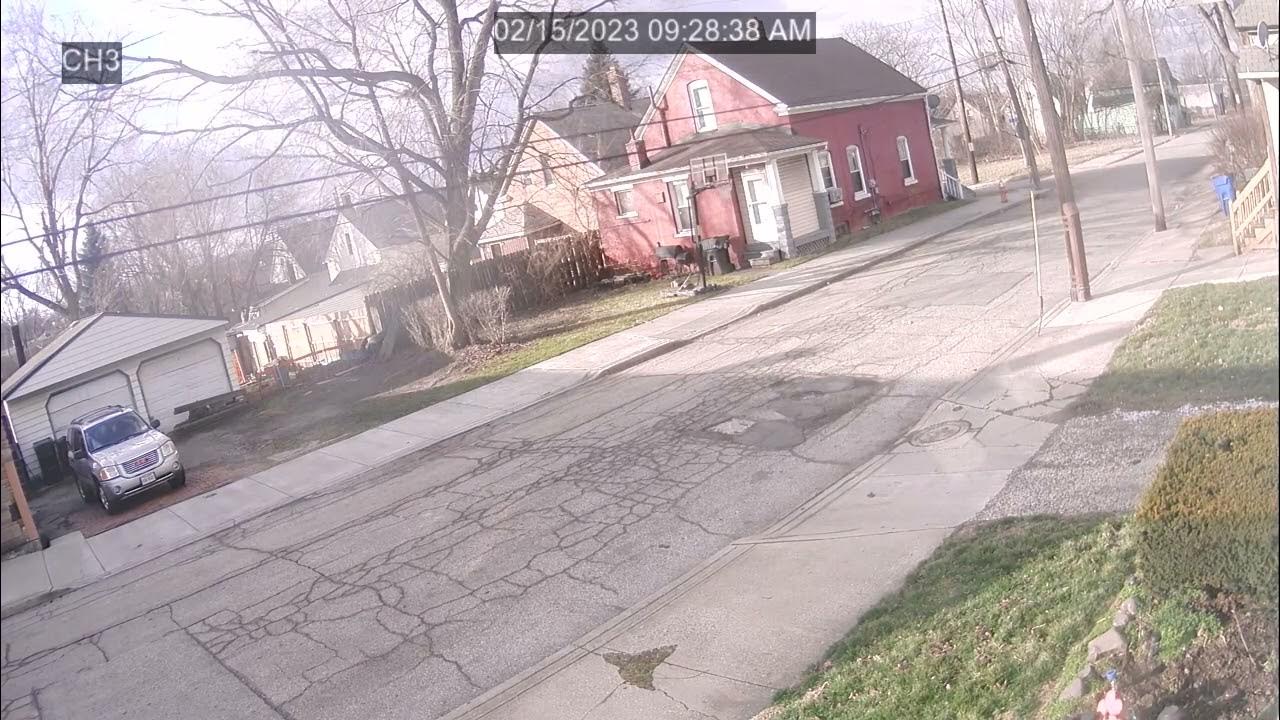 Wind Blowing Over Basketball Hoop. February 15, 2023 North Broadway