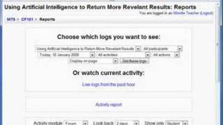 How to use the Activity & Participation Reports in Moodle