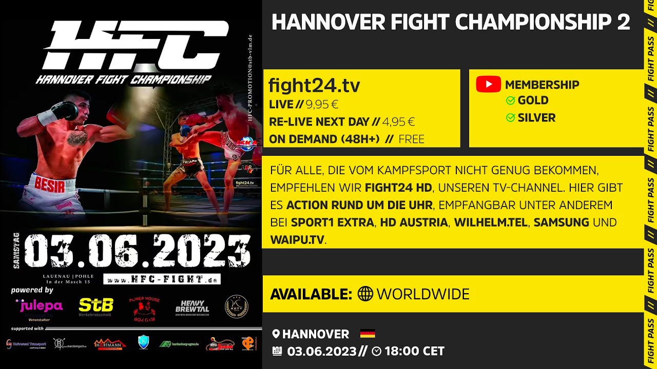 Hannover Fight Championship 2 Livestream