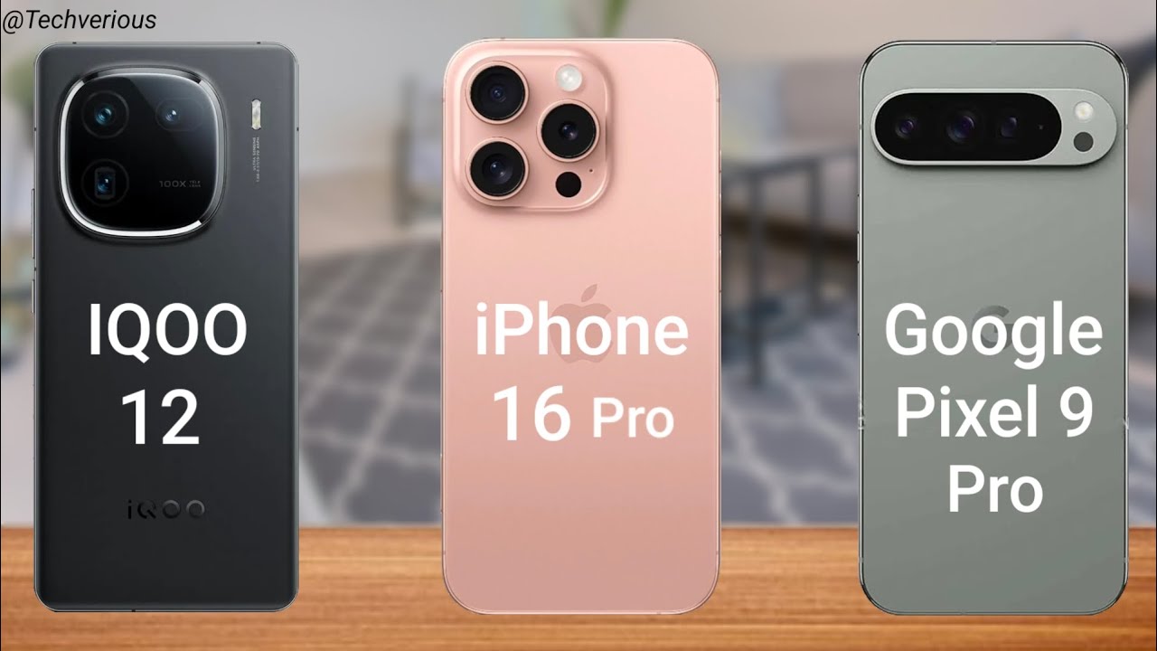 IQOO 12 Vs iPhone 16 Pro Vs Google Pixel 9 Pro ⚡ full Details - YouTube