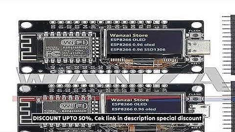 NodeMCU ESP8266 Development Board With 0.96 Inch OLED Display CH340G ESP-12F WiFi Module TYPE-C US