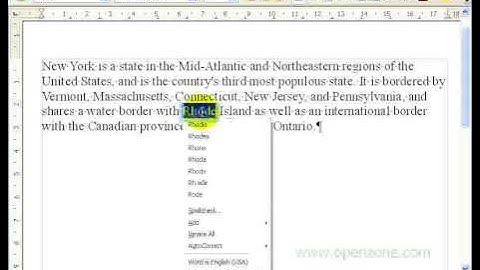 openzone.com tutorial - OpenOffice - Adding words to the dictionary