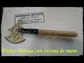 DIY HACHA Vikinga con CORONA y piñon de moto ( Viking ax )