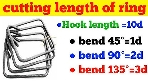 How to calculate cutting length of stirrups | formula for cutting length of stirrups