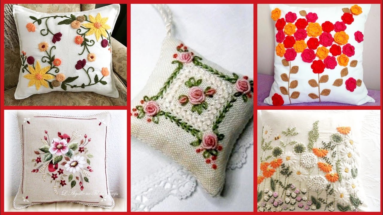 embroidered cushion covers