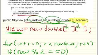 AP Computer Science 2013 number 4 part a explained