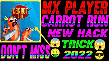 😱😱Mx Player Carrot Run Hack Trick ll New Carrot Run Mod Apk ll auto score new game hack trick today