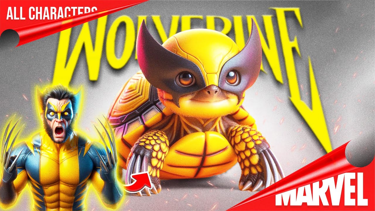 Turning Superheroes Into BABY TURTLES #PART2 | All Characters | MARVEL ...