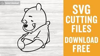 Winnie Pooh Svg Free Cut File for Cricut
