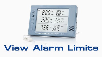 Memory-Loc Datalogging Traceable Hygrometer - View Alarm Limits Instructional Video