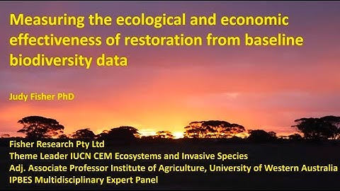 Measuring the ecological effectiveness of restoration from baseline biodiversity data (March 2021)