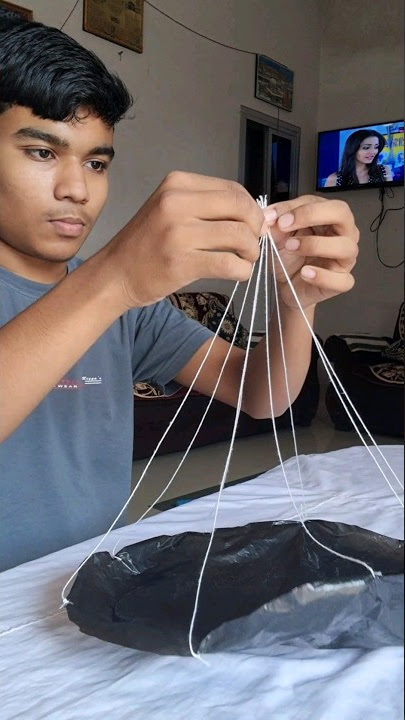 MINI Parachute Making Tutorial 🪂 #shorts