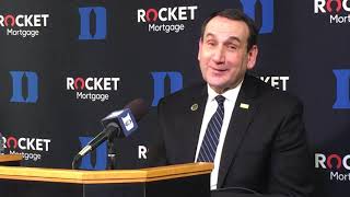 Duke’s Coach K full postgame after 89-76 win over North Carolina