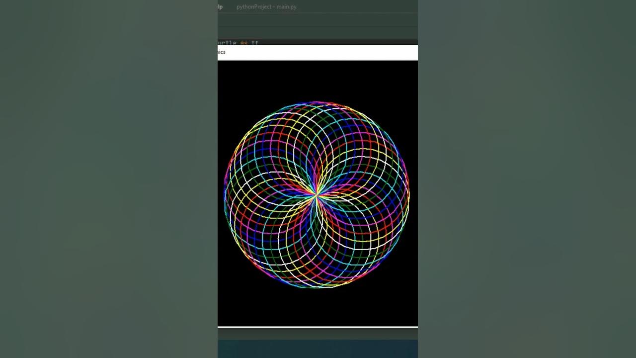 Draw Spiral Circle Using Python Turtle | #shorts #shortvideo #short # ...