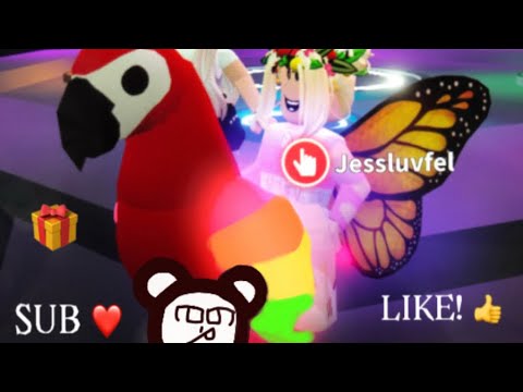 Mega Neon Parrot - roblox adopt me trading nfr king bee neon fly ride for a piece of food ebay