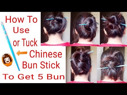 2 French twist / french bun / french roll/ stick bun hairstyle || 2 stick  bun hairstyles|juda - YouTube