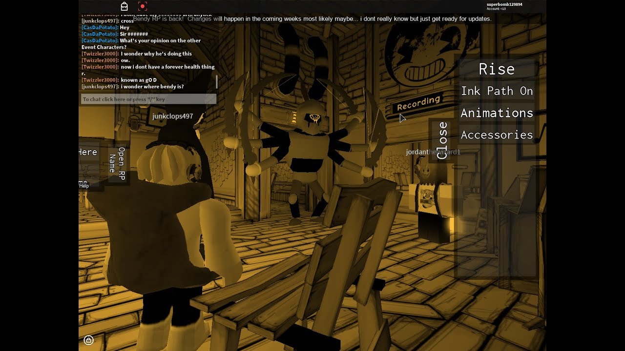 Random Event 5 Sir Splotch Youtube - roblox bendy rp event