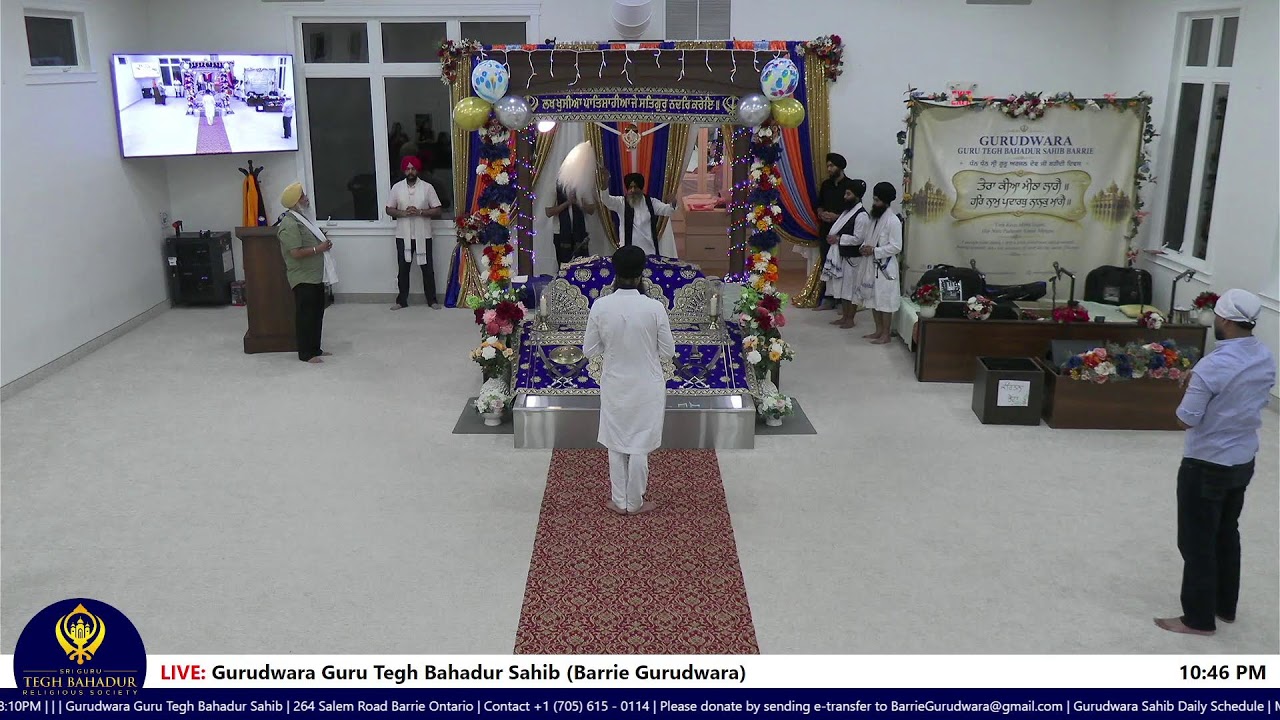 September 12 2026 - Evening Divaan | Gurudwara Guru Tegh Bahadur Sahib (Barrie Gurudwara)
