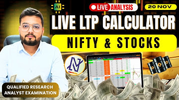 20 Nov live option chain Nifty BankNifty Finnifty with LTP Calculator #trading #ltpcalculator