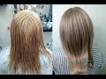 Тонирование волос по горячему блонду | Формула тонирования