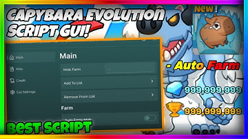 CapyBara Evolution Script Hack Gui OP! 2025 - Auto Farm, Auto Hatch Egg & MORE! |