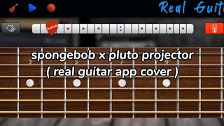 spongebob x pluto projector ( real guitar app cover ) viral in tiktok :)