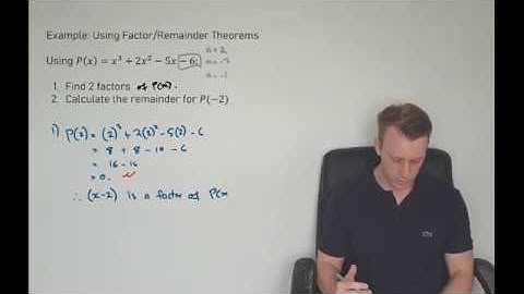 Introduction to Remainder/Factor Theorem - Finding Factors of Polynomials