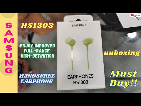 Samsung HS1303 in-Ear Volume Control Handsfree Earphone (Green Colour) Unboxing.