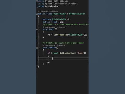 2D JUMP IN UNITY IN UNDER 1 MINUTE - YouTube