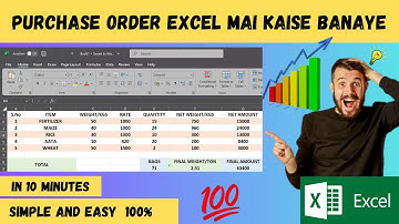 How to Make a Purchase Order in Excel? | Step-by-Step Purchase Order 💯